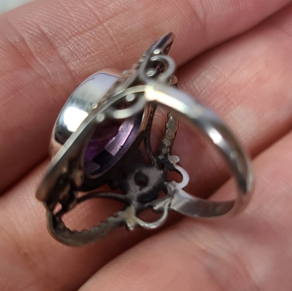 Sterling Silver Purple Amethyst Rustic - Picture 9 of 16